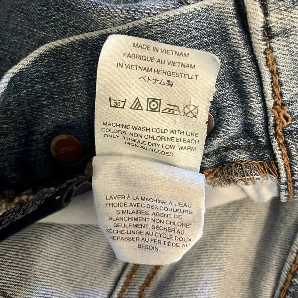 J. Crew vintage straight button front jeans. Size 30.